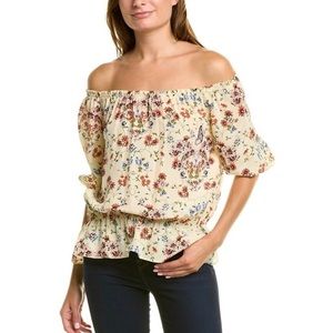 MAJE LUCKY SILK FLORAL TOP